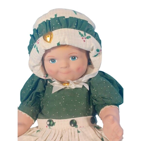 Daisy Kingdom Doll “Daisy Baby”Dimples 1991 Blonde 12" Noel Christmas Dress TAGS - Picture 9 of 11